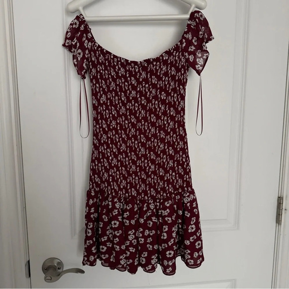 Zara The Rose Dress Ruched Mini Garnett size S - Picture 3 of 6